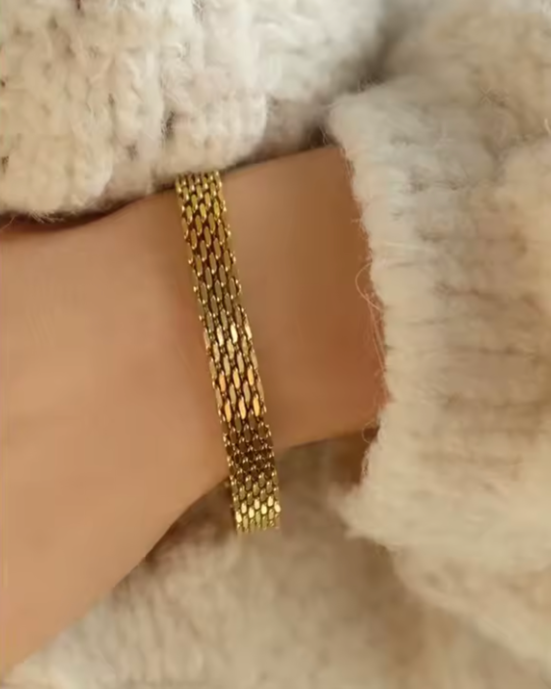 Pulseira Dourada Elos Grossos