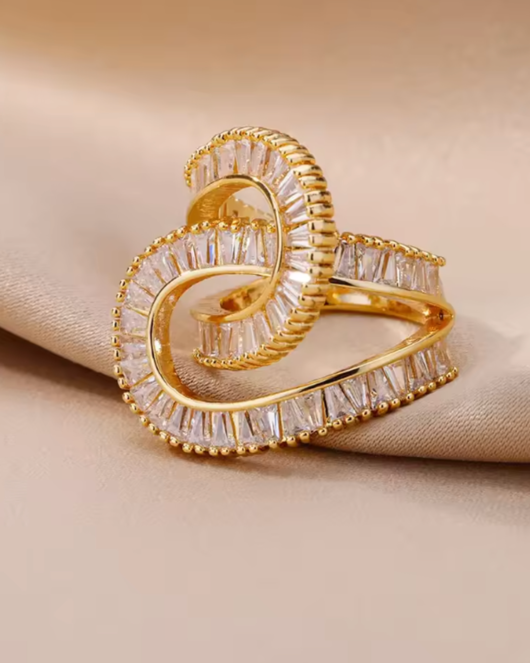 Anel Luxo Zircônia Design Exclusivo