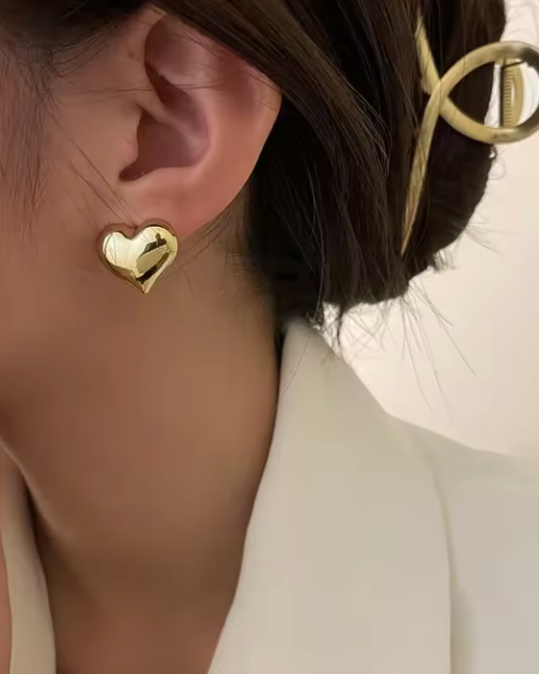 Brinco de Coração Dourado