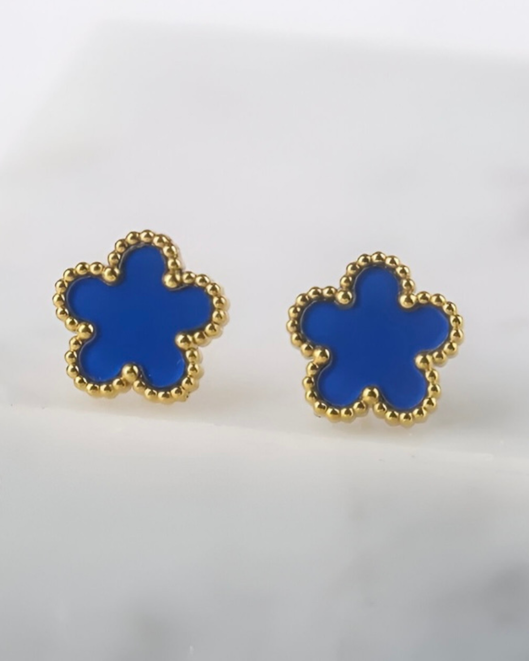 Conjunto Trevo Azul – Colar, Brincos e Pulseira