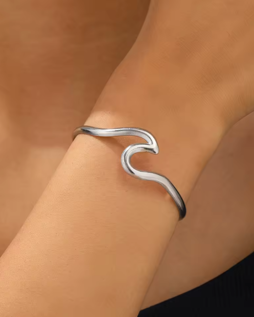 Pulseira Onda do Mar Prateada