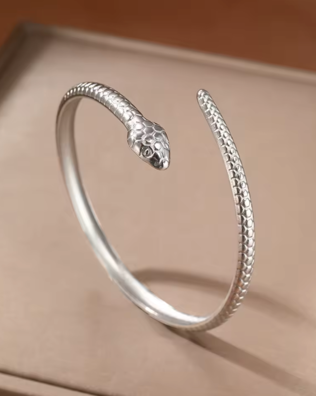 Pulseira Serpente Prateada
